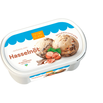 Gräddglass Hasselnöt 500ml Triumf Glass.