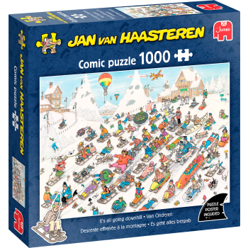 Pussel It's going downhill 1000 bitar Jan van Haasteren.