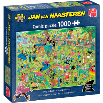 Pussel Dog Parkour 1000 bitar Jan van Haasteren.