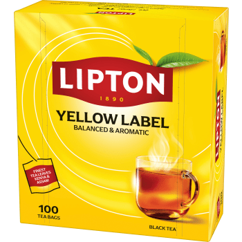 Svart Te Yellow label 100p Lipton.