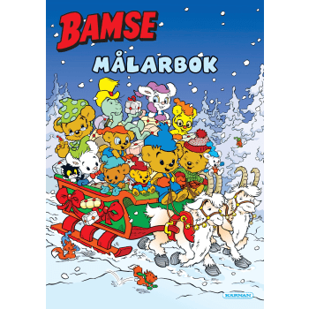 Målarbok Bamse Jul på kullarna.
