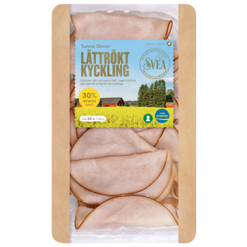 Kyckling Lättrökt Tunna skivor 150g Svea.