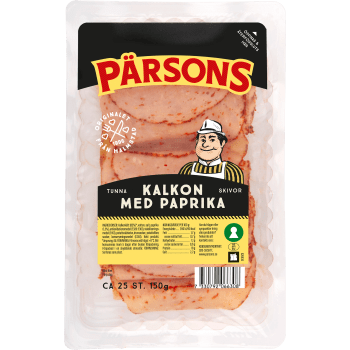 Kalkon med Paprika Tunna Skivor 150g Pärsons.