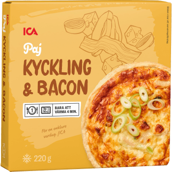 Kyckling & baconpaj Fryst 220g ICA.