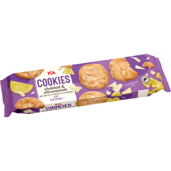 Cookies vitchoklad citron 150g ICA.