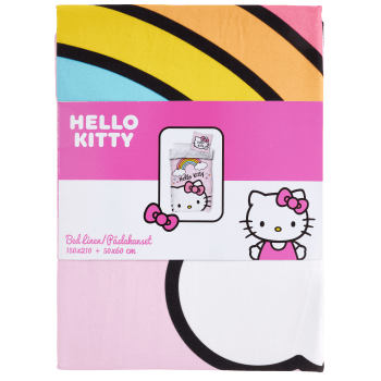 Bäddset Hello Kitty 150x210/50x60cm.
