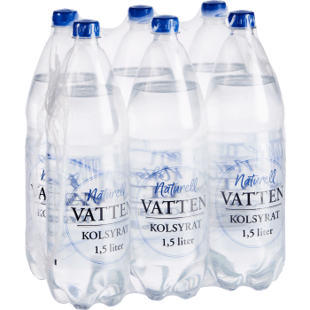 Kolsyrat vatten Naturell 6-p 9l Ica.