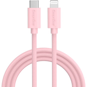 USB-C till Lightning 2m rosa Smartline.