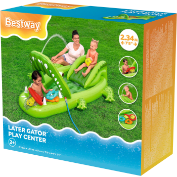 Lekset med rutschkana Alligator 2,34m Bestway.