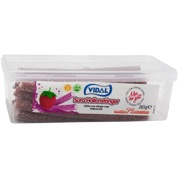 Godis Fyllda Sura Stänger Med Hallonsmak 265g Vidal.