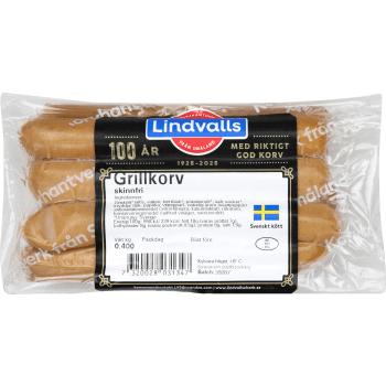 Grillkorv 400g Lindvalls chark.
