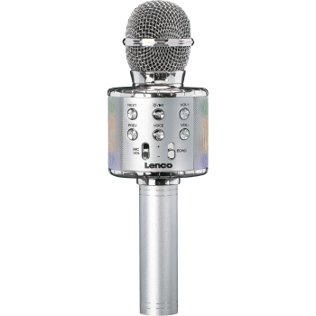 Karaokemikrofon silver Nedis.