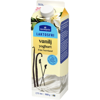 Vaniljyoghurt Laktosfri 2,7% 1000g Norrmejerier.