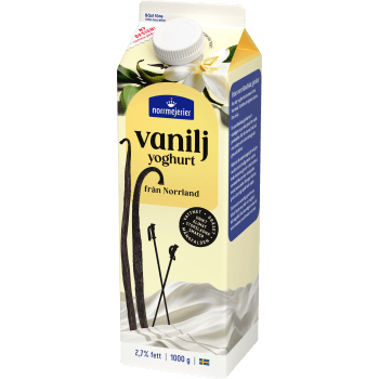 Vaniljyoghurt 2,7% 1000g Norrmejerier.