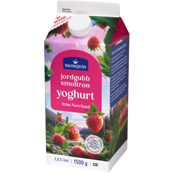 Fruktyoghurt Jordgubb Smultron 2.6% 1500g Norrmejerier.