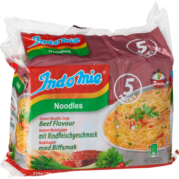 Snabbnudlar Biff 5-p 350g Indomie.