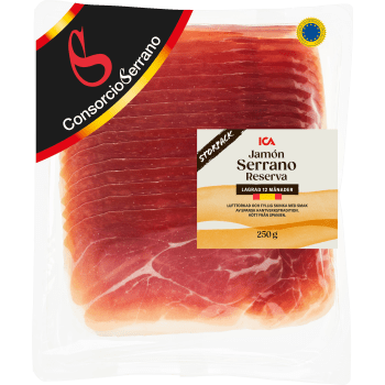 Skinka Lufttorkad Jamón Serranoskinka 250g ICA.