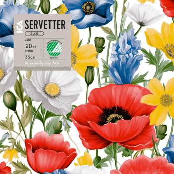 Servett 33cm Sommaräng 20-p ICA.