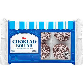 Chokladbollar 6-p 240g ICA.