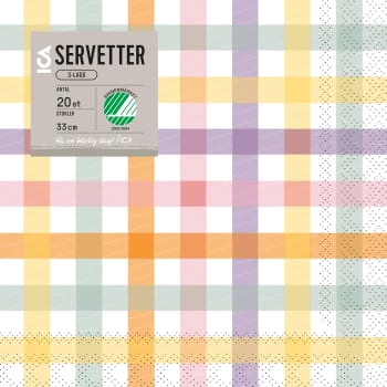 Servett 33cm Ruta 20-p ICA.