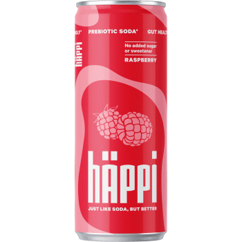Dryck Kolsyrad Hallonsmak Med Prebiotika 330ml hÄppi.