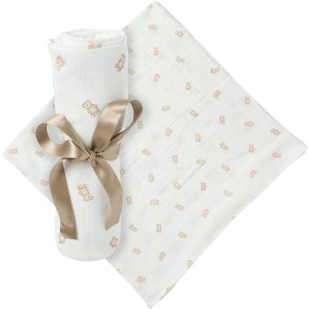 Babyfilt nalle 100x100cm mywear.