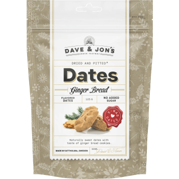 Dave Jon's Urkärnade Dadlar Pepparkaka 125g.