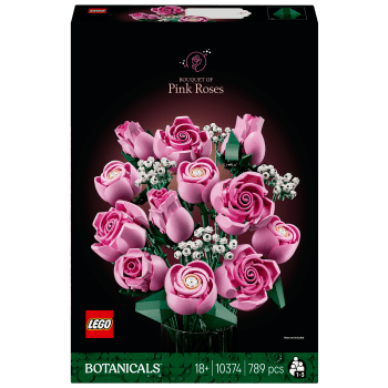 Bukett Botanicals med rosa rosor 10374.