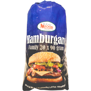 Hamburgare Fryst 20-pack 1,8kg ML Food.