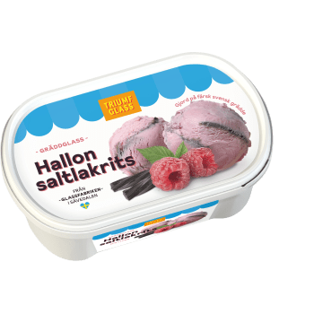 Gräddglass Hallon & saltlakrits 500ml Triumf Glass.