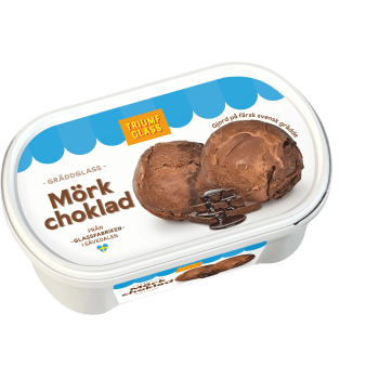 Gräddglass Mörk choklad 500ml Triumf Glass.