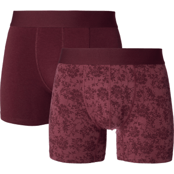 Boxer Bo 2p vinröd/blom M mywear.