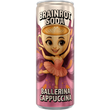 Läsk Ballerina Cappuccina 25cl Brainrot Soda.
