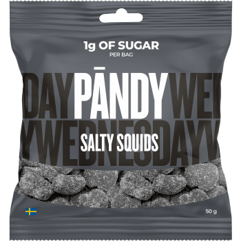 Godispåse Skum Salty Squids 50g Pändy.
