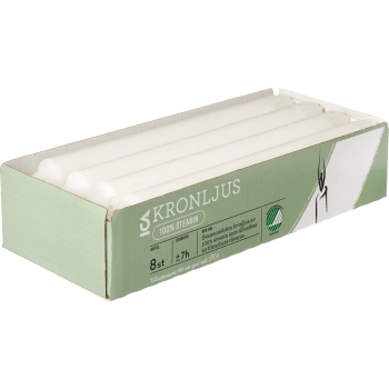 Kronljus vit 8p ICA.