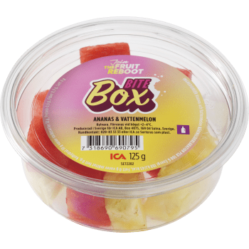 Bite box Ananas & Vattenmelon 125g ICA.