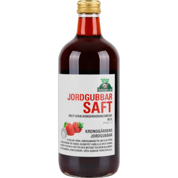 Jordgubbssaft 500ml Axelssons i Aby.