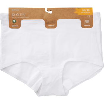 Boxer Annie 3p vit 44/46 ICA I love eco.