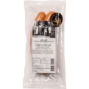 Norrhultsgrillkorv 1898 230g Hirschmans Charkuteri.