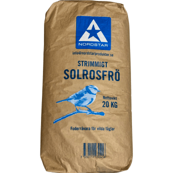 Foderråvara Vildfågel Strimmigt Solrosfrö 20kg Nordstar.