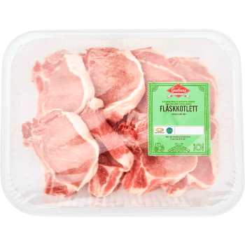 Fläskkotlett Skivad Med Ben ca 1,5kg Gudruns.