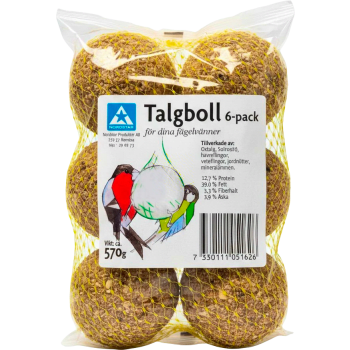 Foderblandning Vildfågel Talgboll 6-pack 570g Nordstar.