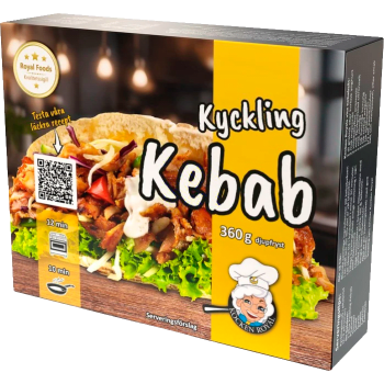 Kebab Kyckling Fryst 360g Royal Foods.