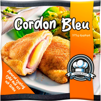 Kycklingschnitzel Cordon bleu Fryst 375g Royal Foods.