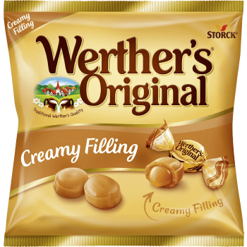 Gräddkaramell Creamy filling 135g Werthers Original.