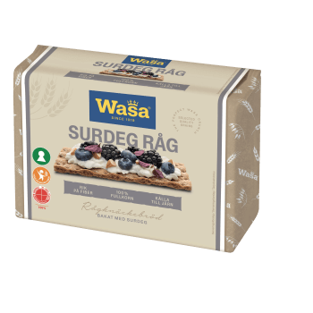 Knäckebröd Surdeg Råg 305g Wasa.