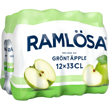 Kolsyrat Vatten Grönt Äpple 12x33cl Ramlösa.