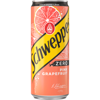 Läsk Pink Grapefruit Zero 33cl Schweppes.