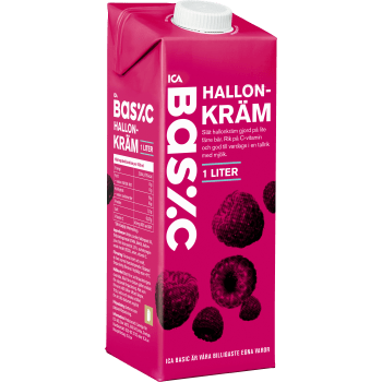 Hallonkräm 1l ICA Basic.