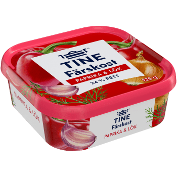 Färskost Med Smak Av Paprika & Lök 125g Tine.